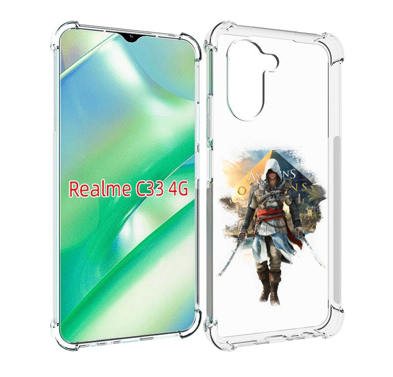 

Чехол MyPads Ассасин для Realme C33 4G, Прозрачный, Tocco