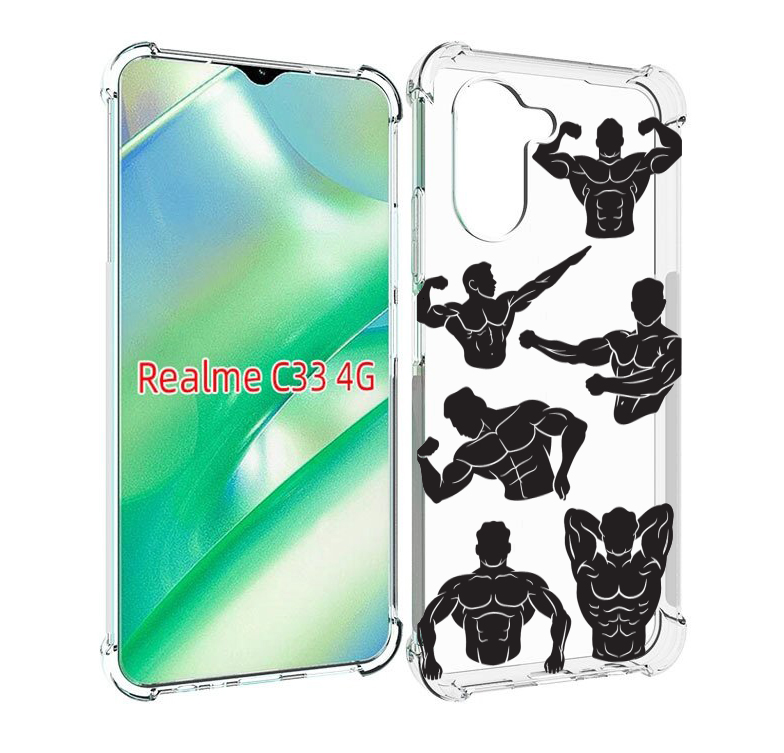 

Чехол MyPads Атлет мужской для Realme C33 4G, Прозрачный, Tocco