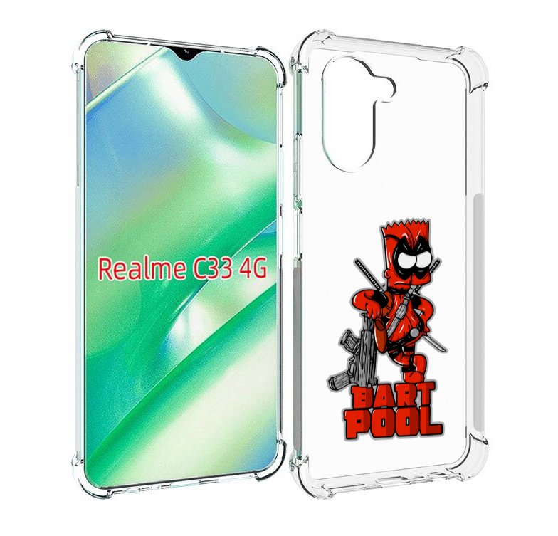 

Чехол MyPads Барт-Пул для Realme C33 4G, Прозрачный, Tocco