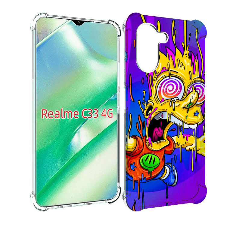 

Чехол MyPads Барт-арт-стрит для Realme C33 4G, Прозрачный, Tocco