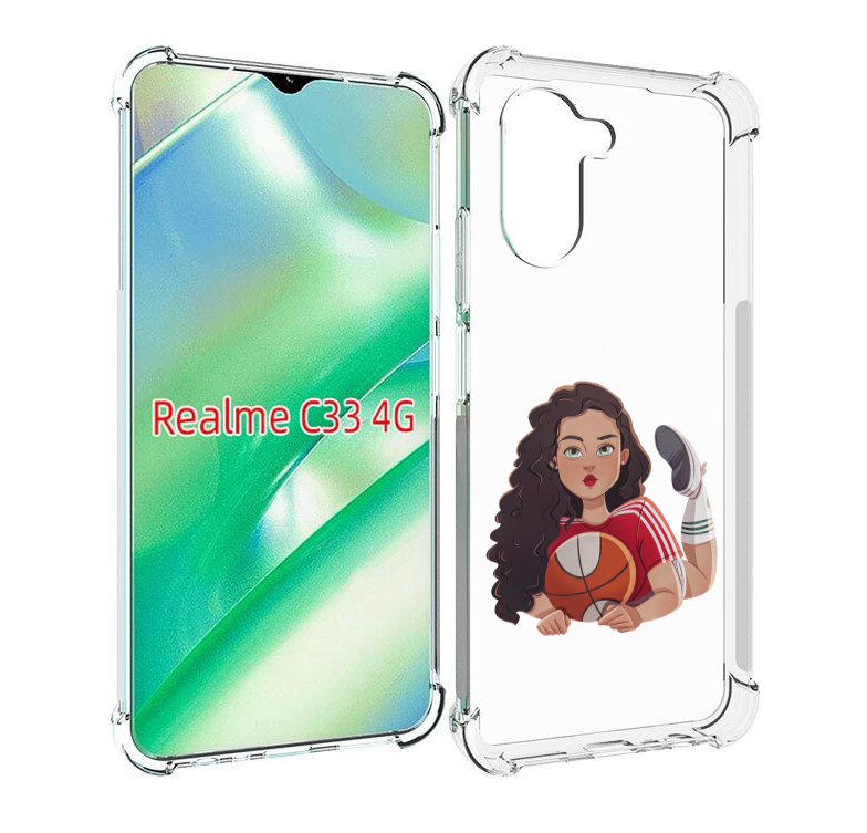 

Чехол MyPads Баскетболитска-в-гольфах женский для Realme C33 4G, Прозрачный, Tocco