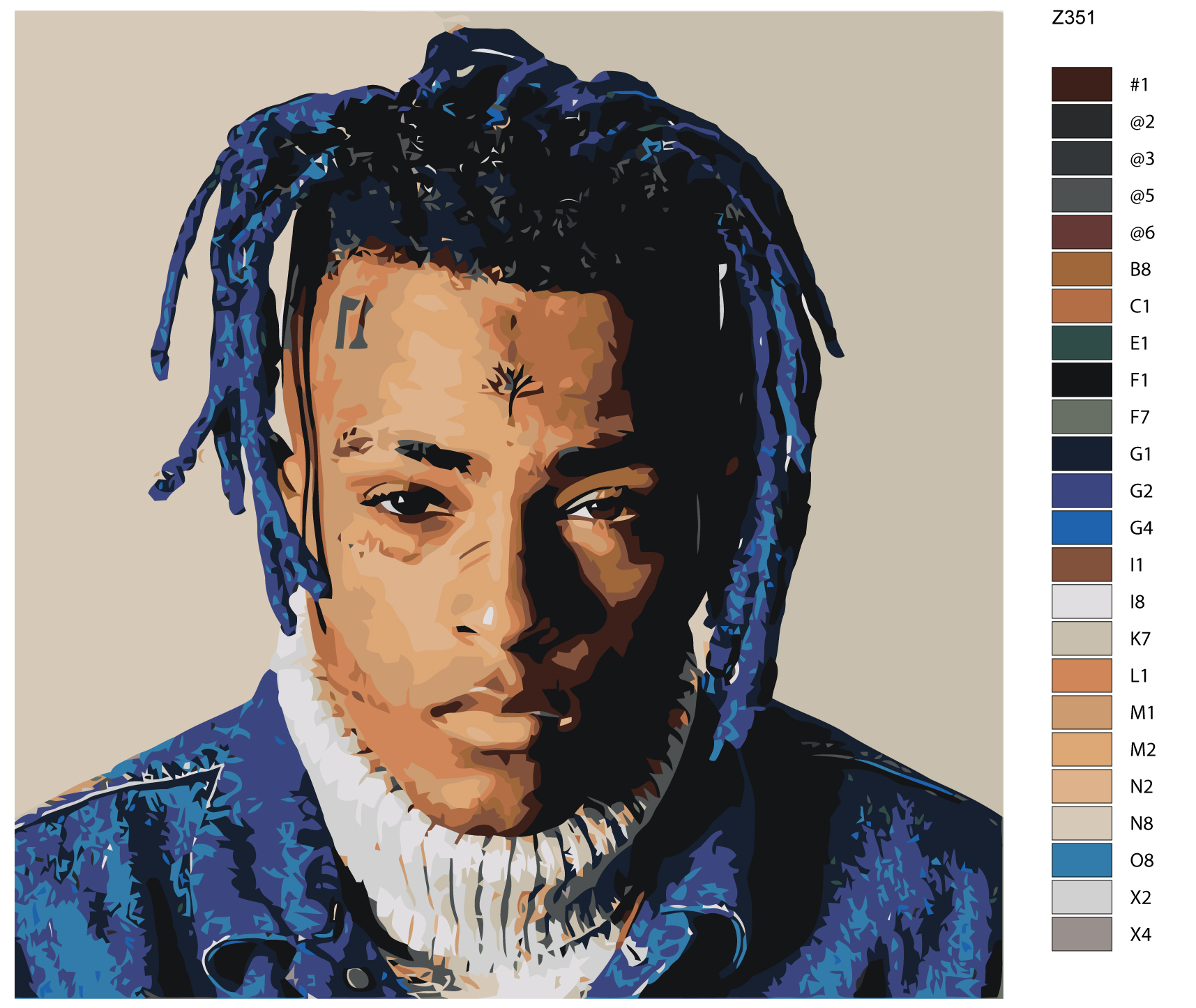 

Картина по номерам BRUSHES-PAINTS Z351, XXXTentacion