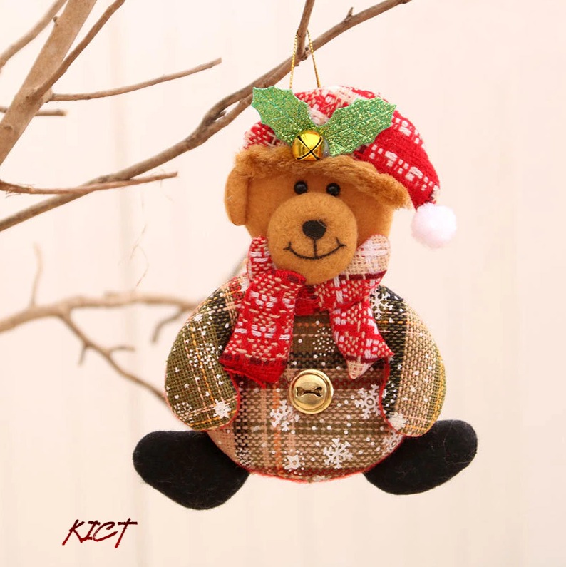 Елочная игрушка KICT Рождественский мишка NM-BR-01 1 шт. разноцветный