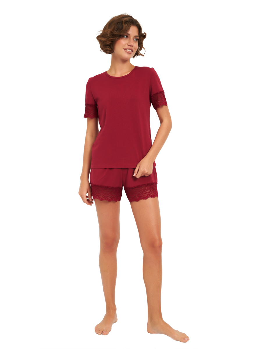 

Пижама женская Olesya Home 8006OH бордовая 44 RU, Бордовый, 8006OH