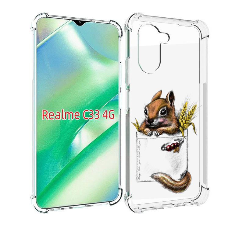 

Чехол MyPads Белочка для Realme C33 4G, Прозрачный, Tocco