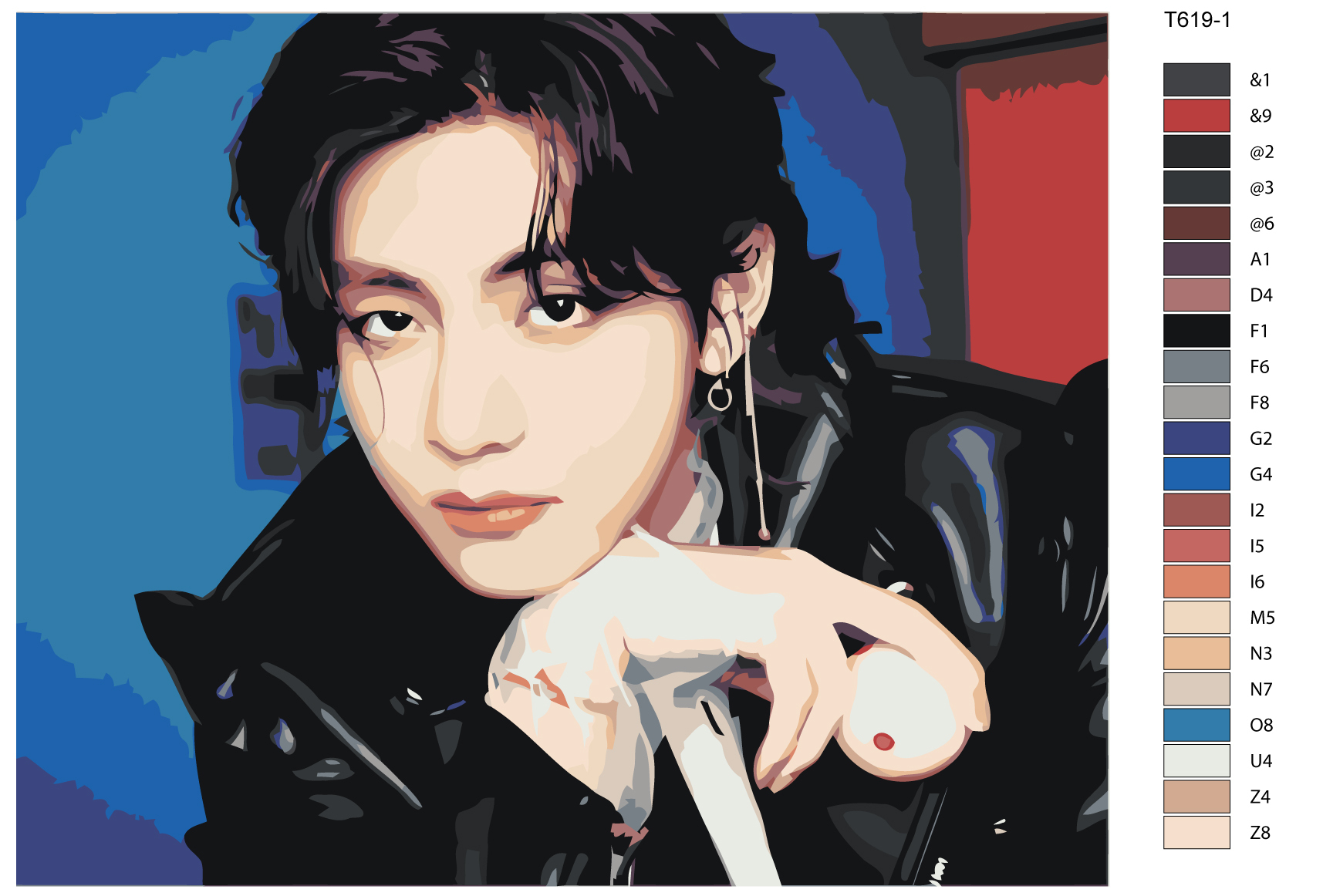 

Картина по номерам BRUSHES-PAINTS Т619, Ким Тэхён (Kim Taehyung), участник группы BTS