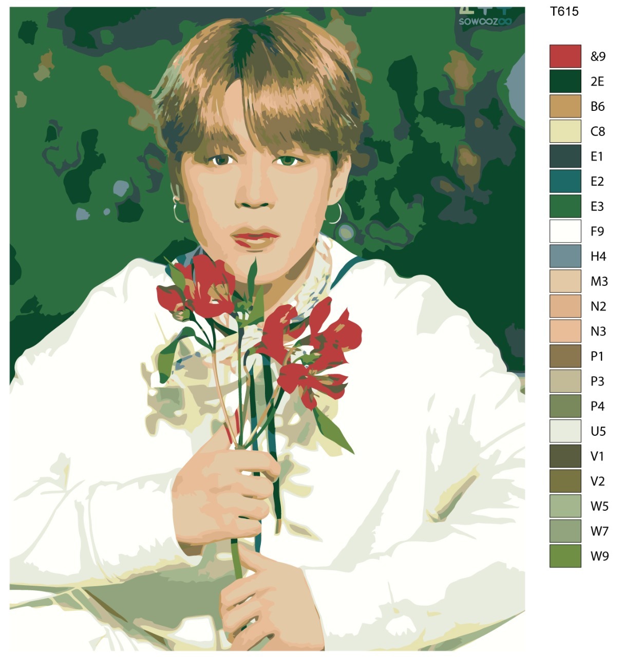 

Картина по номерам BRUSHES-PAINTS Т615, Пак Чимин (Park Jimin), участник группы BTS