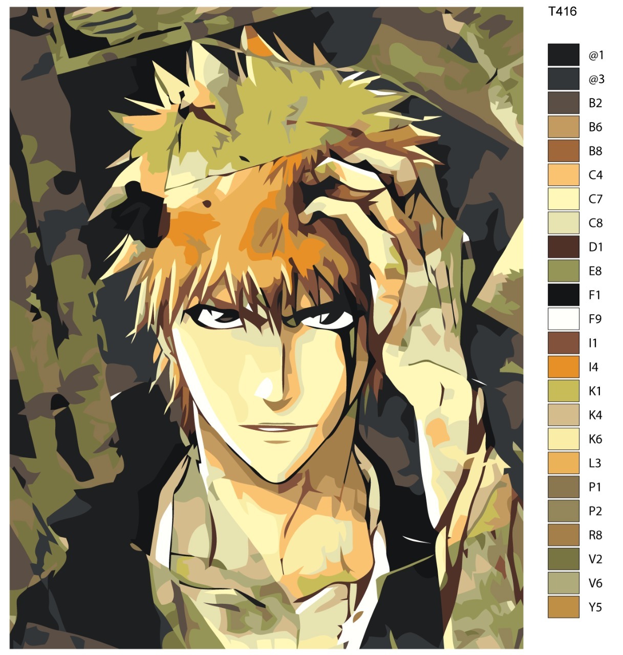 

Картина по номерам BRUSHES-PAINTS Т416, Ичиго Курасаки. Блич