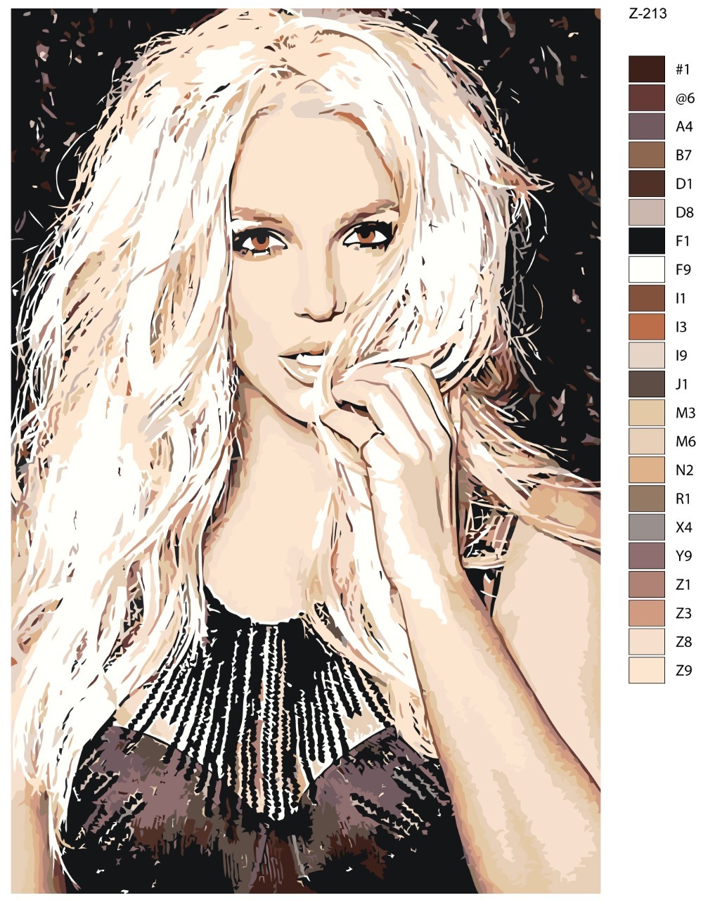 

Картина по номерам BRUSHES-PAINTS Z-213, Бритни Спирс