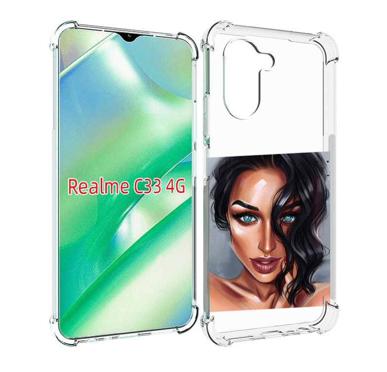 

Чехол MyPads Брюнетка для Realme C33 4G, Прозрачный, Tocco