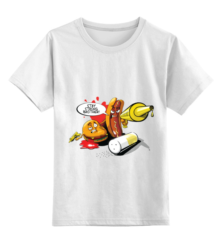 

Детская футболка классическая Printio Gang food, р. 164, Белый, 0000000670901