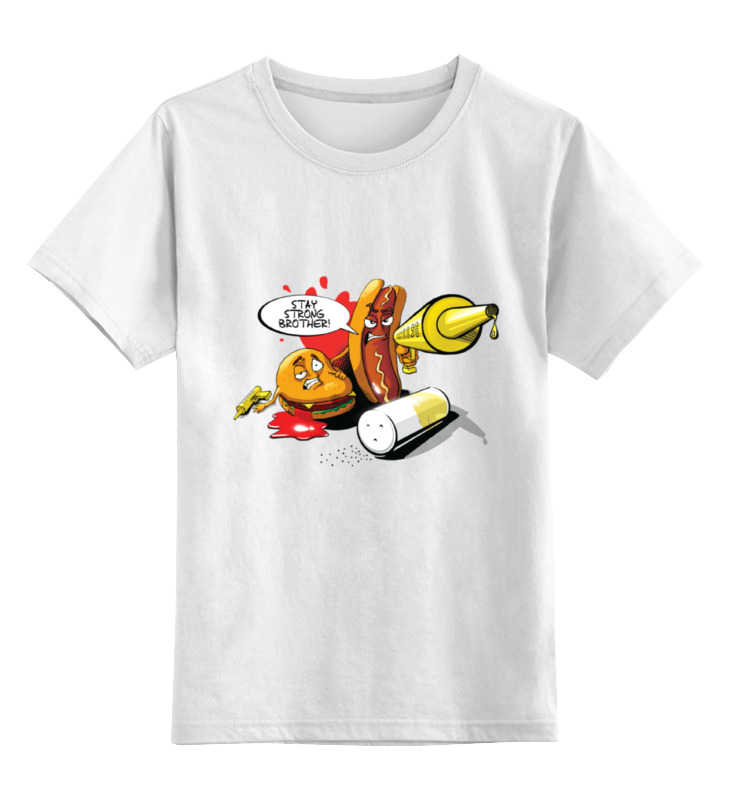 

Детская футболка классическая Printio Gang food, р. 164, Белый, 0000000670915