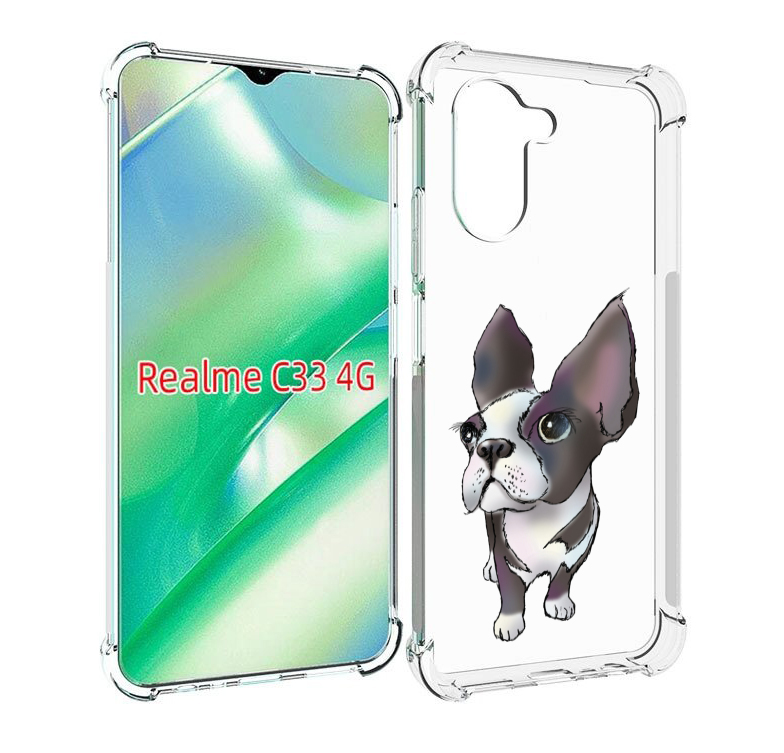 

Чехол MyPads Бульдожка для Realme C33 4G, Прозрачный, Tocco