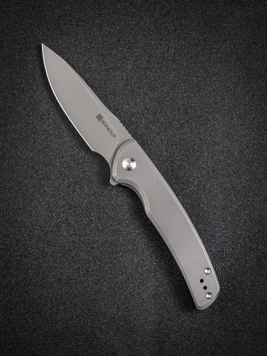 Нож складной туристический охотничий SENCUT Tynan Gray Stonewashed Handle Stainless Gray