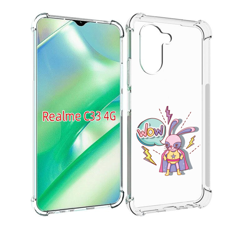 

Чехол MyPads Вау для Realme C33 4G, Прозрачный, Tocco