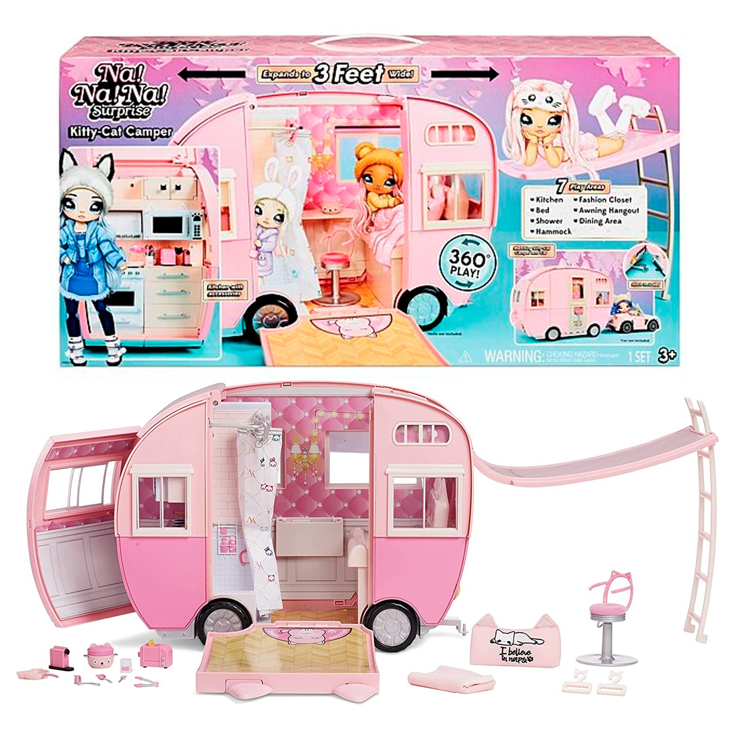 Автомобиль домик для модных кукол Na Na Na Surprise, розовый