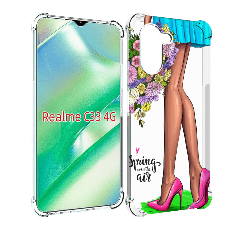 

Чехол MyPads Весна-в-воздухе женский для Realme C33 4G, Прозрачный, Tocco