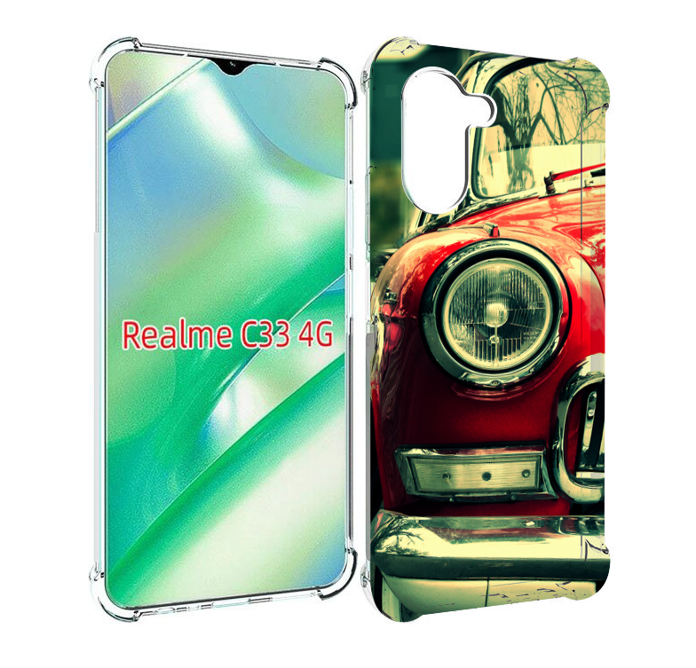 

Чехол MyPads Винтажная-машина мужской для Realme C33 4G, Прозрачный, Tocco