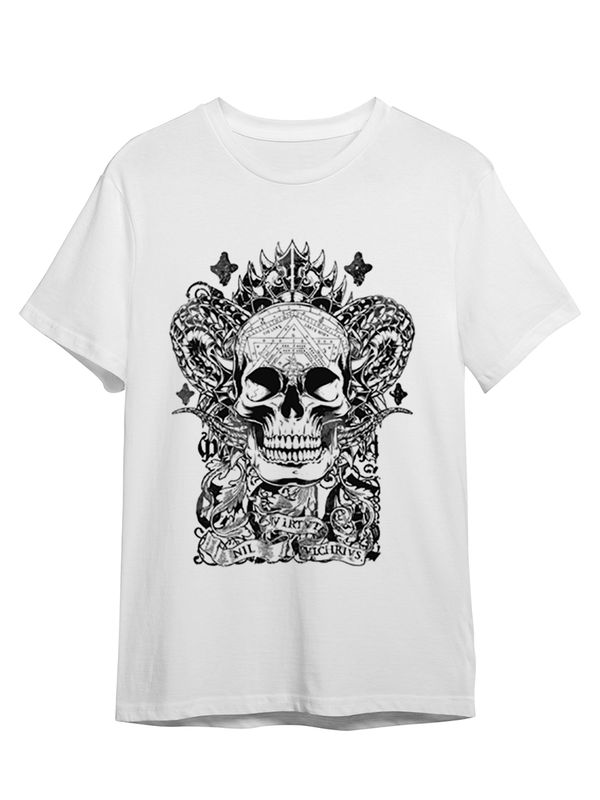 

Футболка унисекс СувенирShop Абстракция "Череп / Skull" 200 белая S (44-46), Белый, Абстракция "Череп / Skull" 200