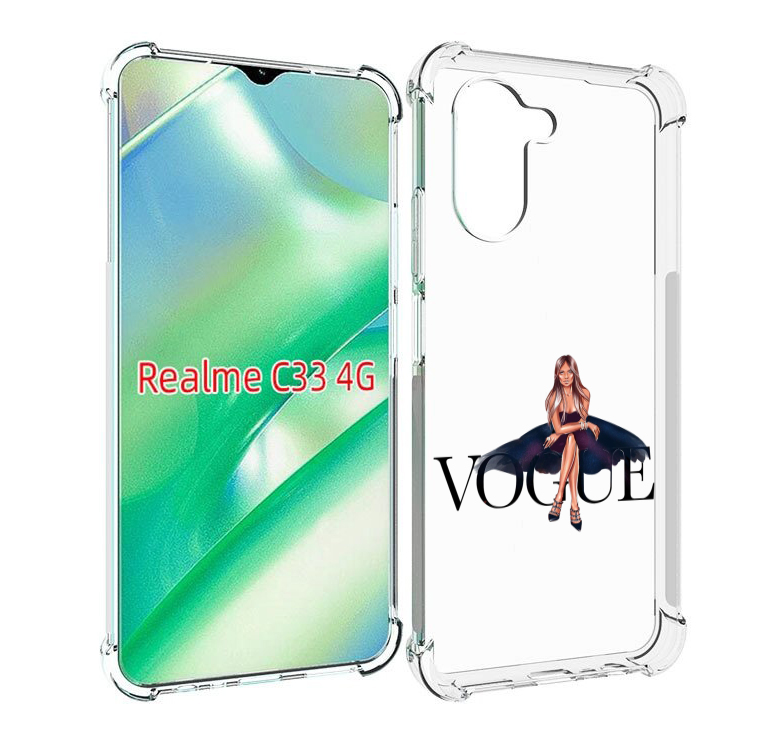 

Чехол MyPads Вог-девушка женский для Realme C33 4G, Прозрачный, Tocco