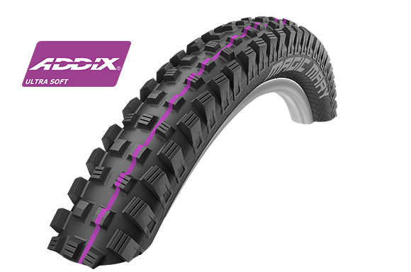 фото Велопокрышка schwalbe 27.5x2.35 magic mary addix ultra soft snakeskin, tl easy, apex, e-25