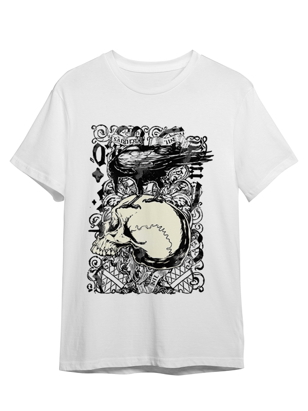 

Футболка унисекс СувенирShop Абстракция "Ворон / Череп / Skull" 202 белая 3XL (56-58), Абстракция "Ворон / Череп / Skull" 202