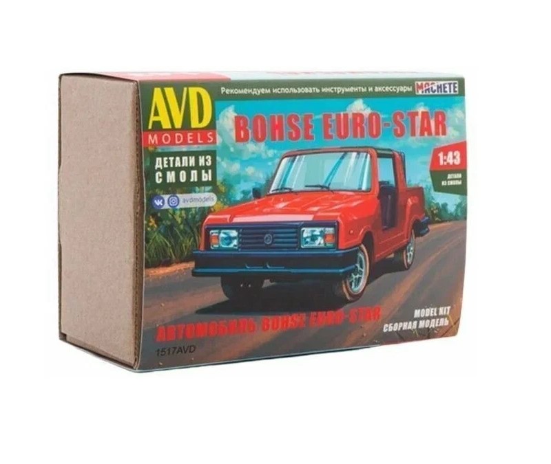 

Сборная модель AVD Автомобиль Bohse Euro-Star2, 1/43, 1517AVD