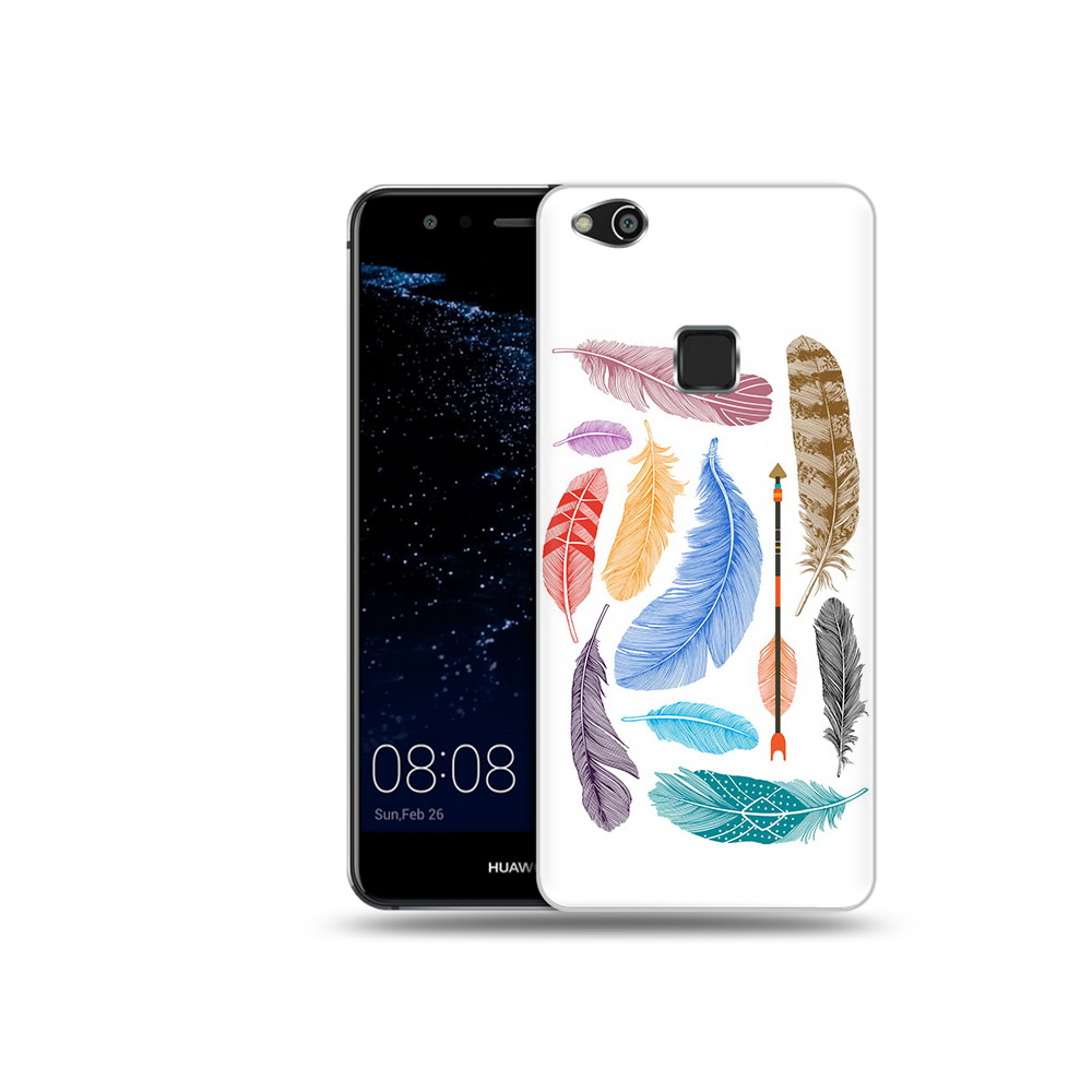 

Чехол MyPads Tocco для Huawei P10 Lite разноцветные перья (PT62135.59.572), Прозрачный, Tocco