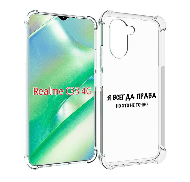 

Чехол MyPads Всегда-права для Realme C33 4G, Прозрачный, Tocco