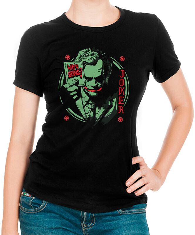 

Футболка женская Dream Shirts Джокер Женская 10010391 черная S, Джокер Женская 10010391