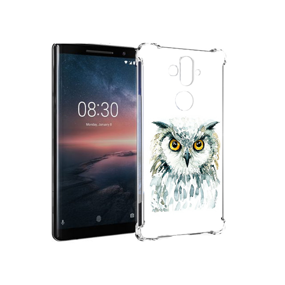 

Чехол MyPads Tocco для Nokia 8 Sirocco Серьезная сова (PT101581.91.156), Прозрачный, Tocco