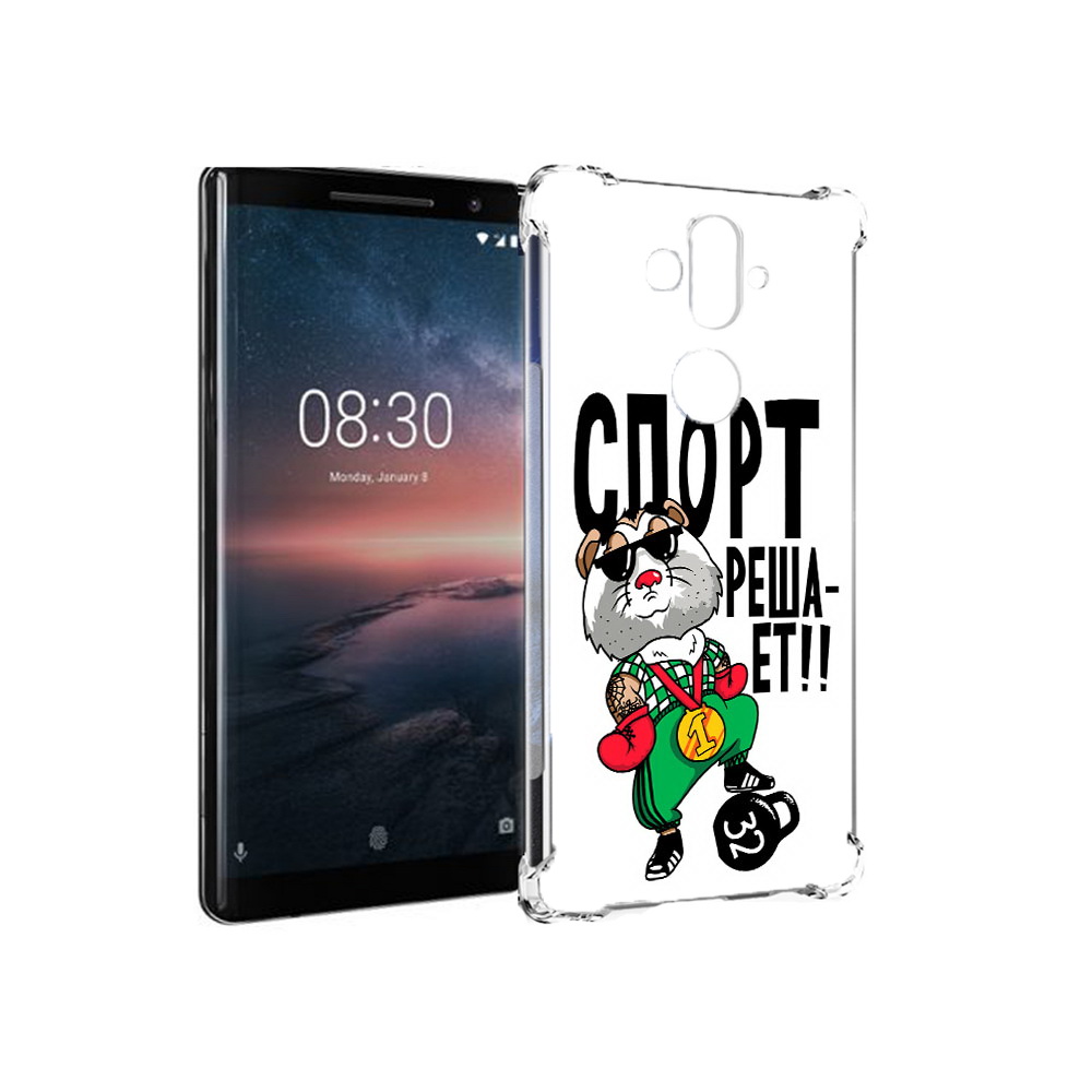 

Чехол MyPads Tocco для Nokia 8 Sirocco Спорт решает (PT101581.91.161), Прозрачный, Tocco