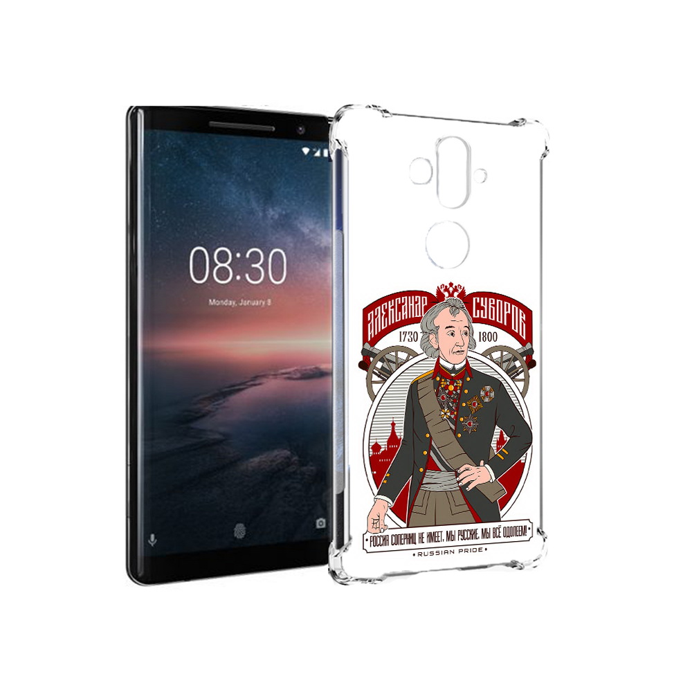 

Чехол MyPads Tocco для Nokia 8 Sirocco Суворов (PT101581.91.164), Прозрачный, Tocco