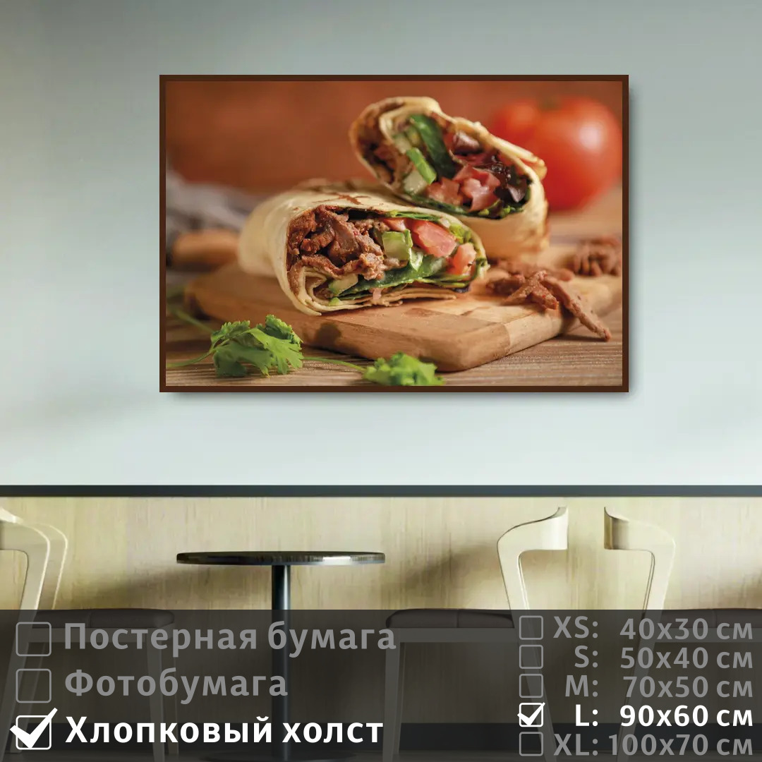 

Постер на холсте ПолиЦентр Красочное блюдо из мяса 90х60 см, КрасочноеБлюдоИзМяса