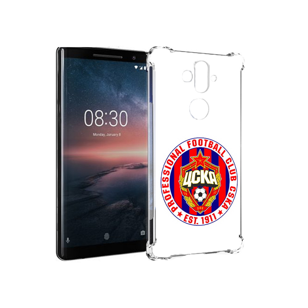 

Чехол MyPads Tocco для Nokia 8 Sirocco ФК ЦСК логотип (PT101581.91.178), Прозрачный, Tocco
