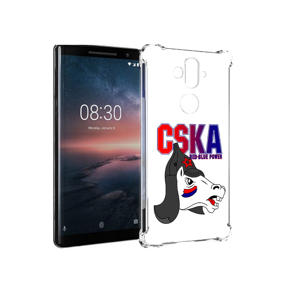 

Чехол MyPads Tocco для Nokia 8 Sirocco ФК ЦСК лошадка россия (PT101581.91.179), Прозрачный, Tocco