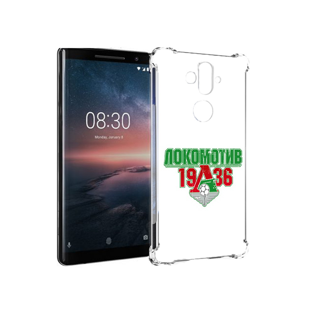 

Чехол MyPads Tocco для Nokia 8 Sirocco ФК локомотив 1936 (PT101581.91.182), Прозрачный, Tocco