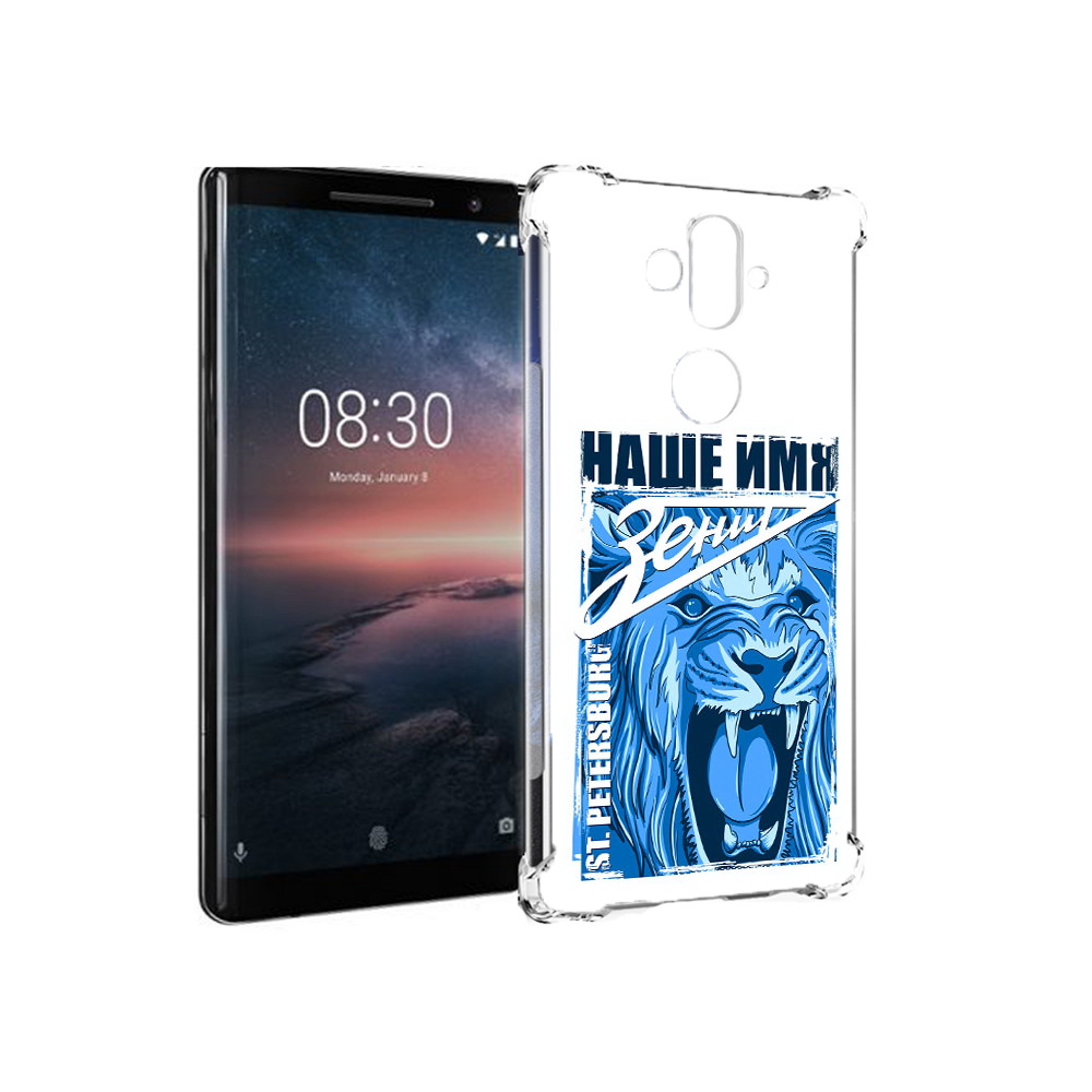 

Чехол MyPads Tocco для Nokia 8 Sirocco ФК наше имя зенит (PT101581.91.183), Прозрачный, Tocco