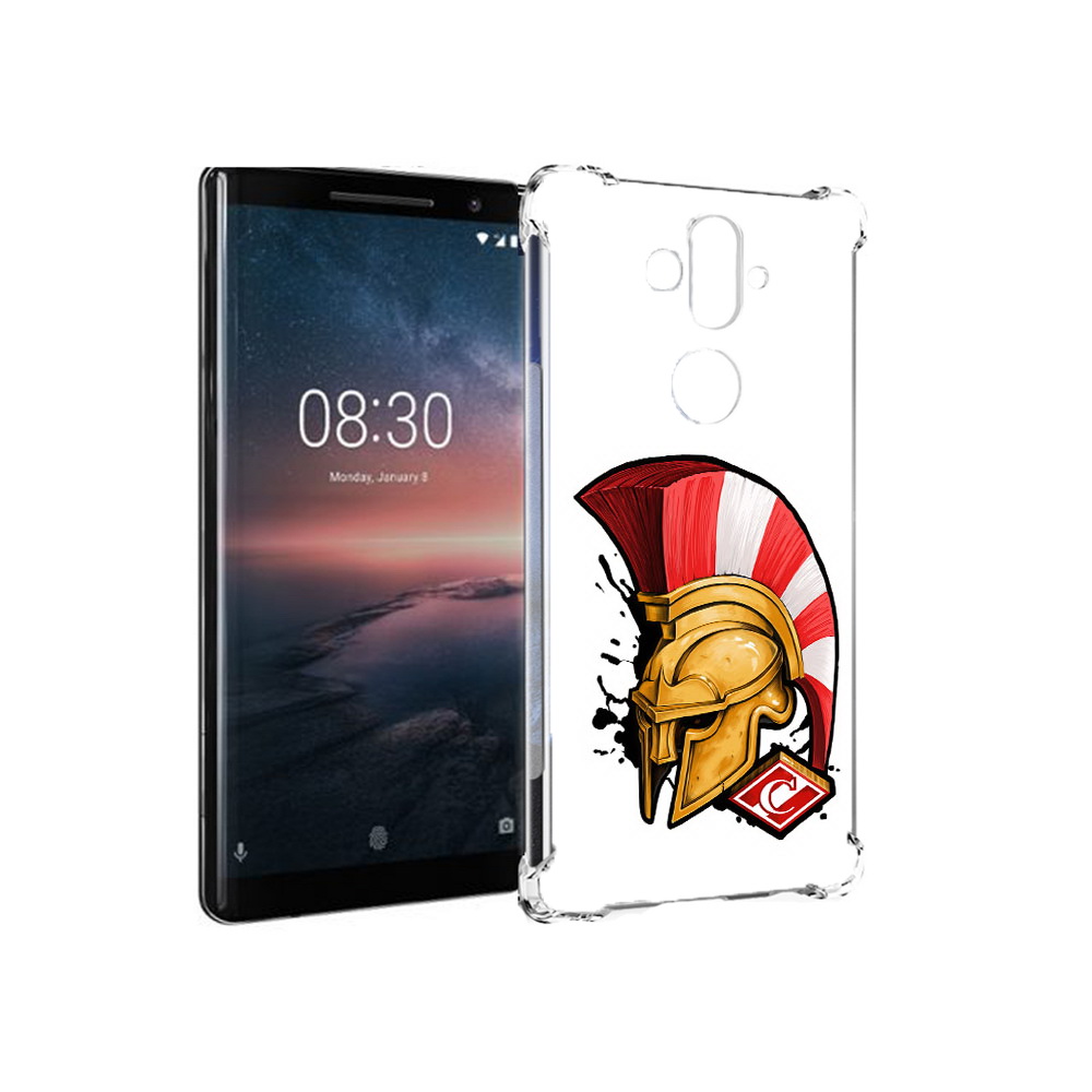

Чехол MyPads Tocco для Nokia 8 Sirocco ФК спартак шлем (PT101581.91.185), Прозрачный, Tocco