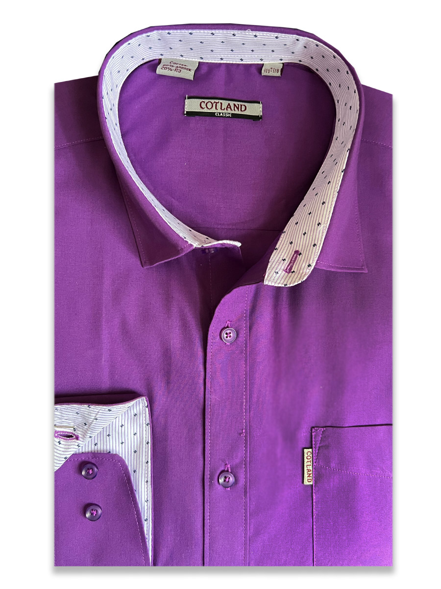 Рубашка мужская Cotland Amaranth/K1423 фиолетовая 40/170-178