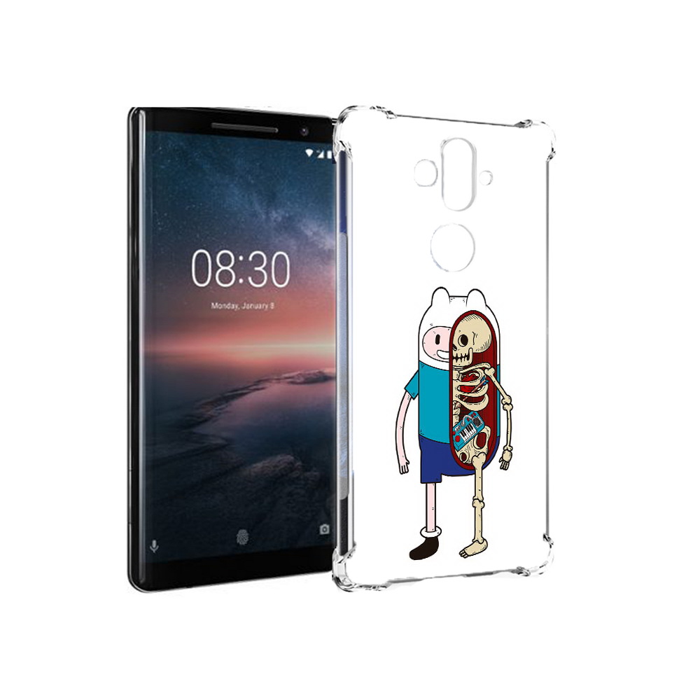 

Чехол MyPads Tocco для Nokia 8 Sirocco Финн скелет (PT101581.91.187), Прозрачный, Tocco