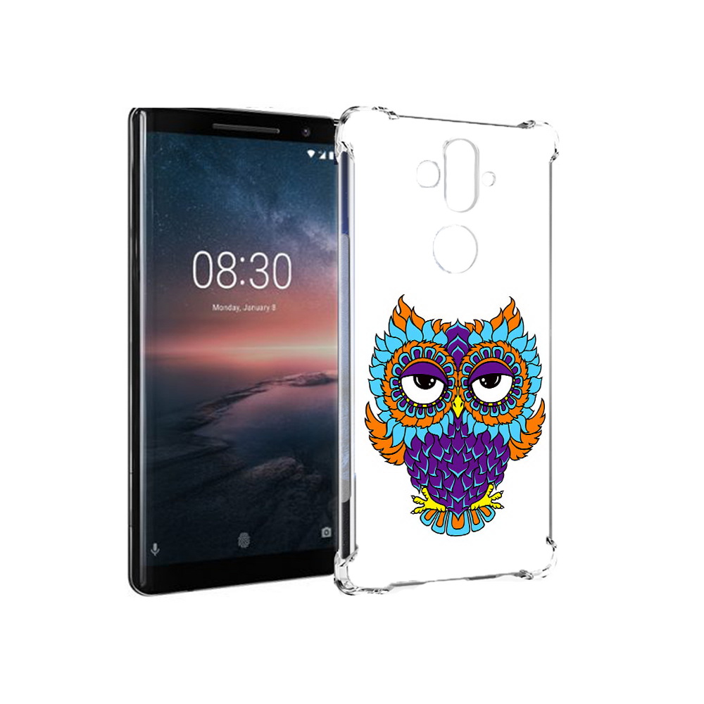 

Чехол MyPads Tocco для Nokia 8 Sirocco Цветная сова (PT101581.91.198), Прозрачный, Tocco