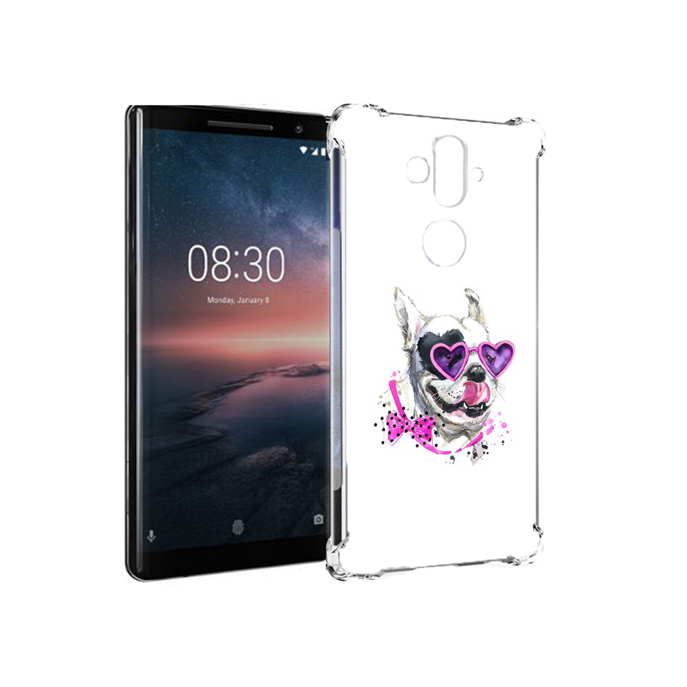 

Чехол MyPads Tocco для Nokia 8 Sirocco акварельный пёс (PT101581.91.218), Прозрачный, Tocco
