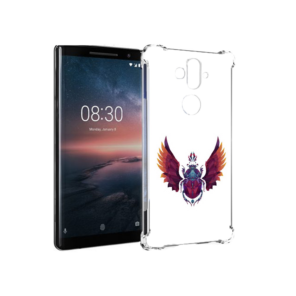 Чехол MyPads Tocco для Nokia 8 Sirocco алмазный скоробей (PT101581.91.219)