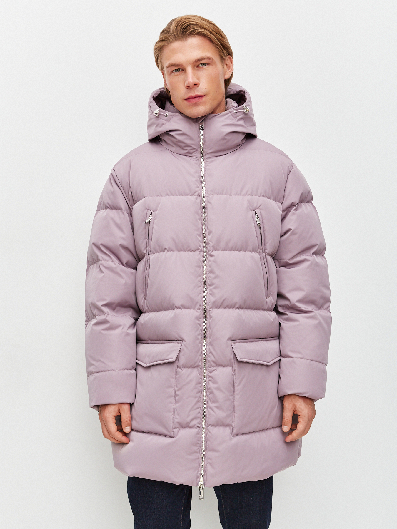 

Пальто мужское Just Clothes 443589 фиолетовое 56 RU, Фиолетовый, 443589