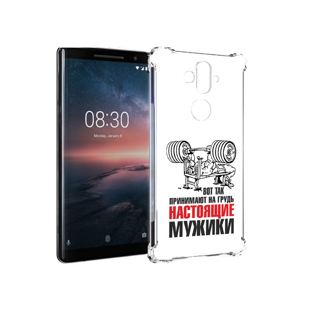 

Чехол MyPads Tocco для Nokia 8 Sirocco бодибилдинг для мужиков (PT101581.91.233), Прозрачный, Tocco