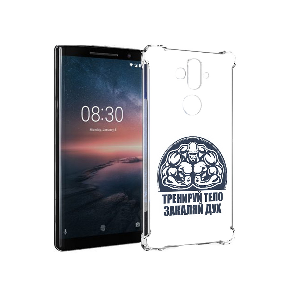 

Чехол MyPads Tocco для Nokia 8 Sirocco бодибилдинг закаляй дух (PT101581.91.234), Прозрачный, Tocco