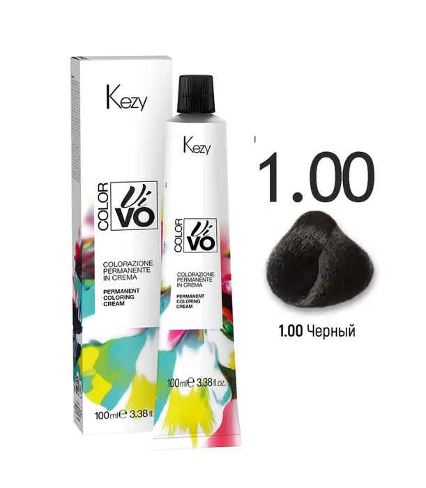 

Краска для волос KEZY Color Vivo перманентная 1-00В Черный 100 мл