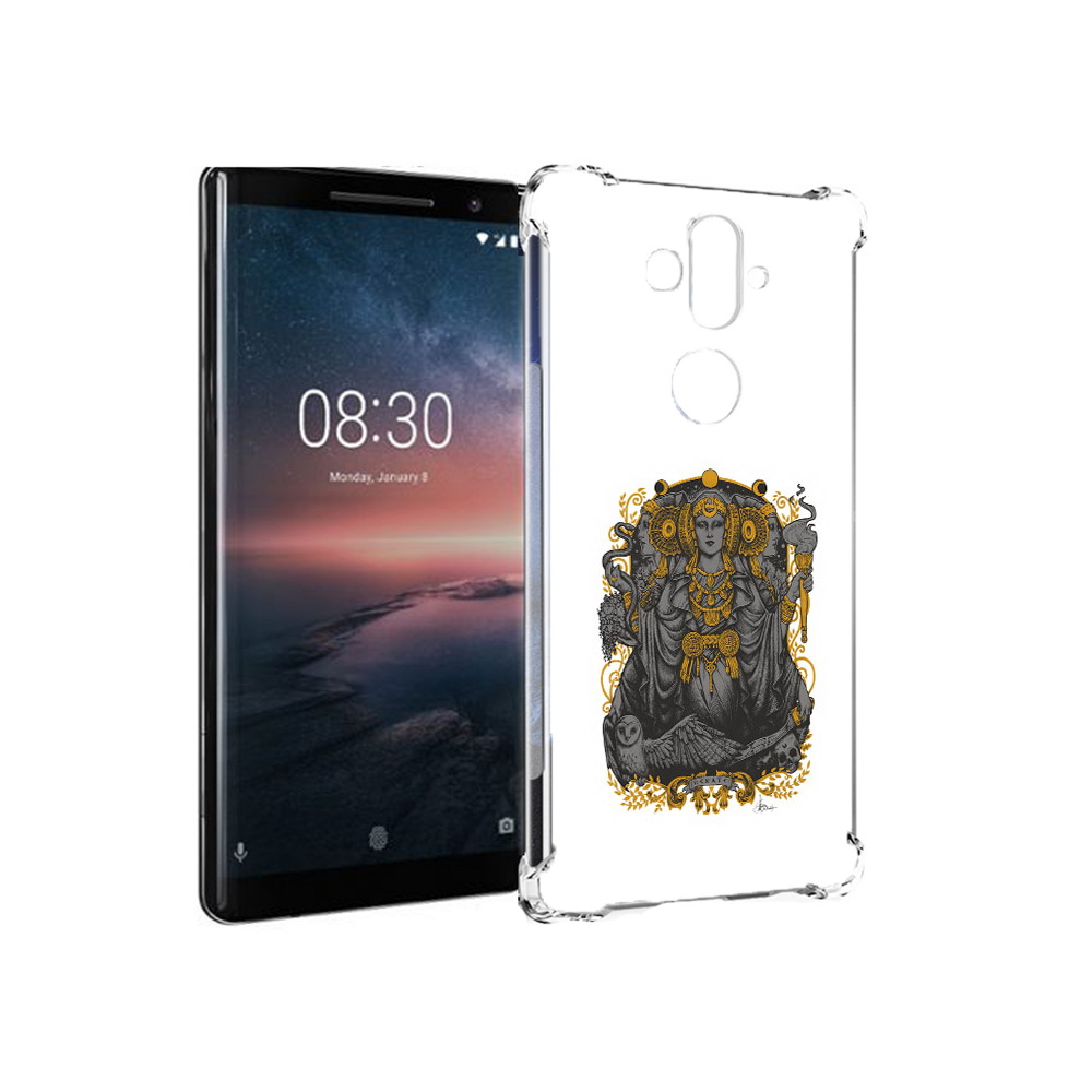 

Чехол MyPads Tocco для Nokia 8 Sirocco божество с золотыми элементами (PT101581.91.241), Прозрачный, Tocco