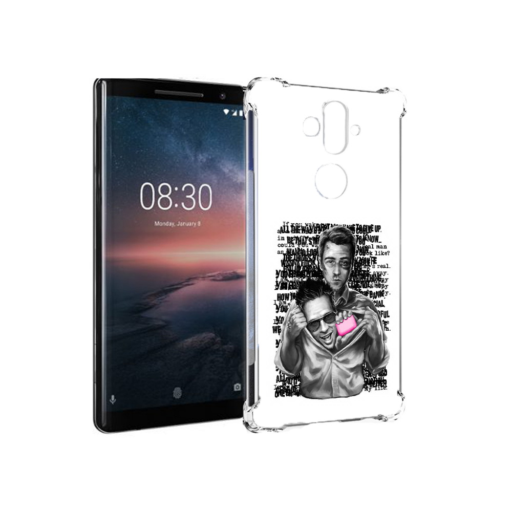 

Чехол MyPads Tocco для Nokia 8 Sirocco бойцовский клуб (PT101581.91.242), Прозрачный, Tocco